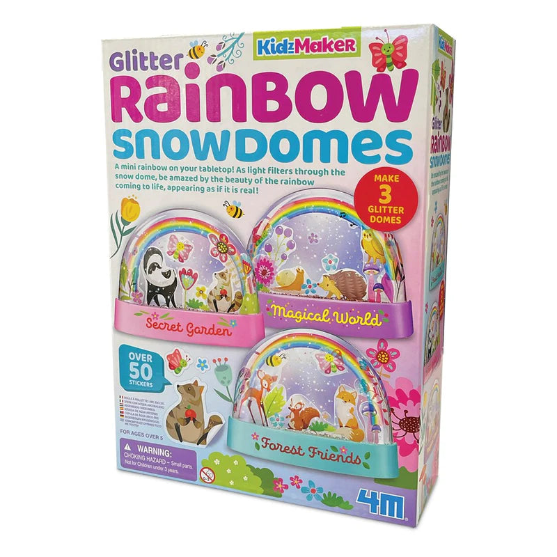 4M KidzMaker- Glitter Rainbow Snow Domes