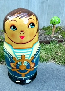 Babushka Small Wooden Sailor design 5 pieces