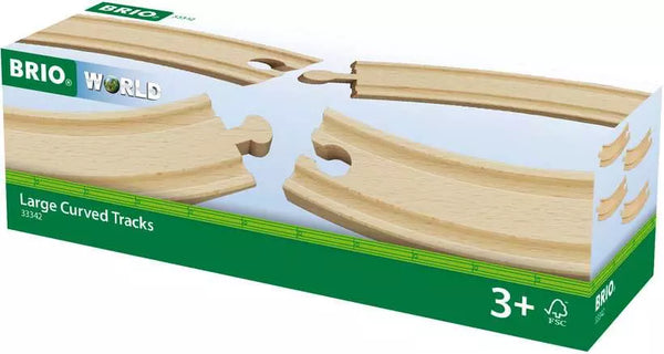 Brio - Large Curved Tracks 4 Pieces