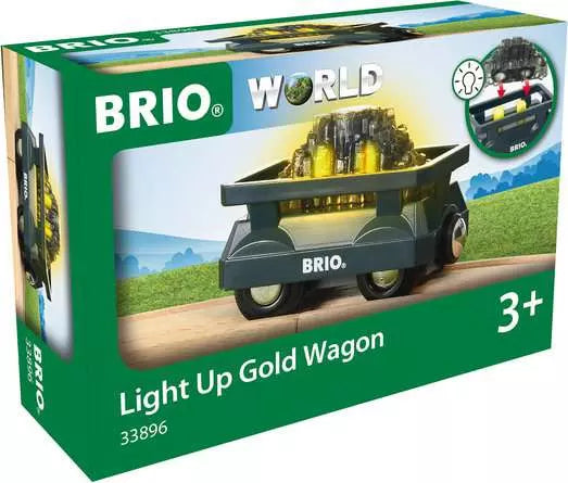 Brio - Light Up Gold Wagon