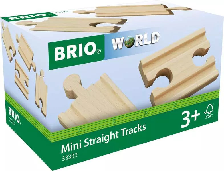 Brio - Mini Straight Tracks, 4 pcs