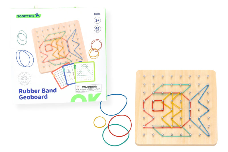 Tooky Toy Rubber band Geoboard Pattern Set