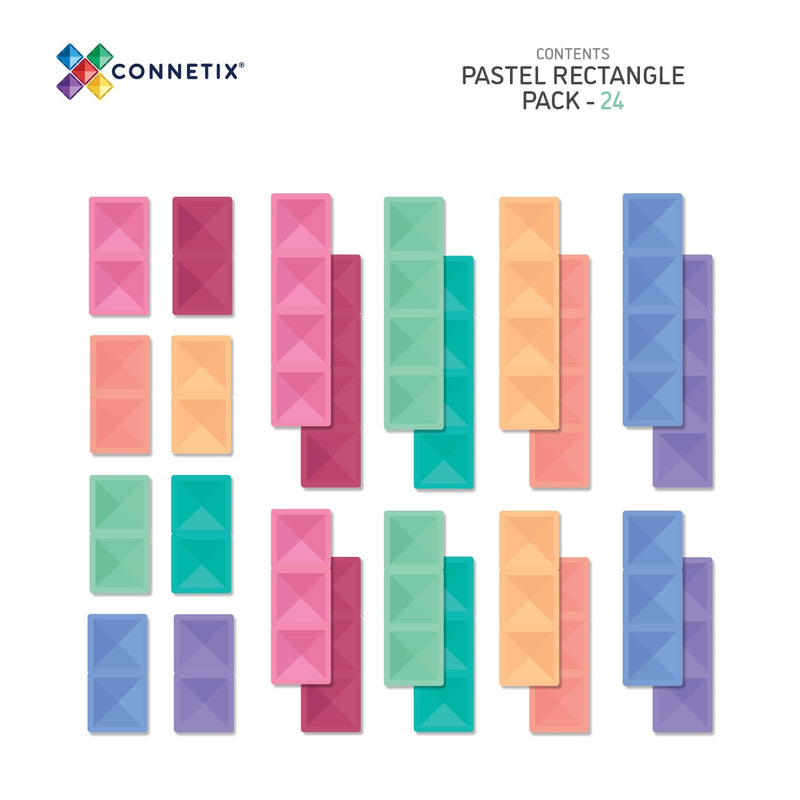 Connetix - Pastel Rectangle Pack 24 Pieces