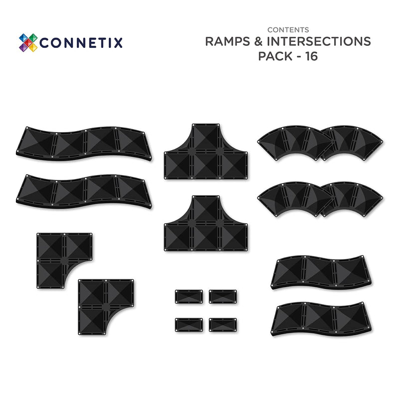 Connetix - Ramps & Intersection 16 Piece Pack