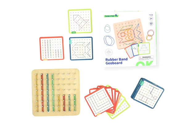 Tooky Toy Rubber band Geoboard Pattern Set