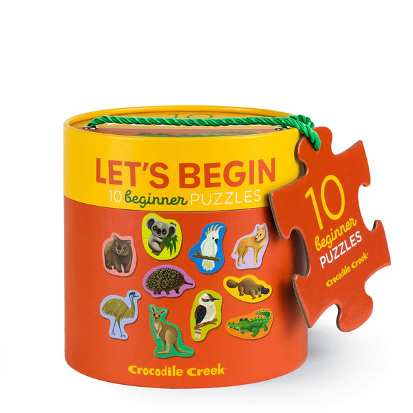 Crocodile Creek- Let's Begin Aussie Animals Puzzles 10x 2pc