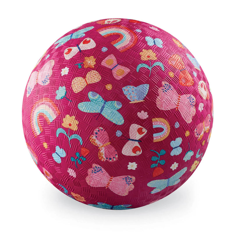 Crocodile Creek - 7 Inch Playground Ball, Butterfly Fields