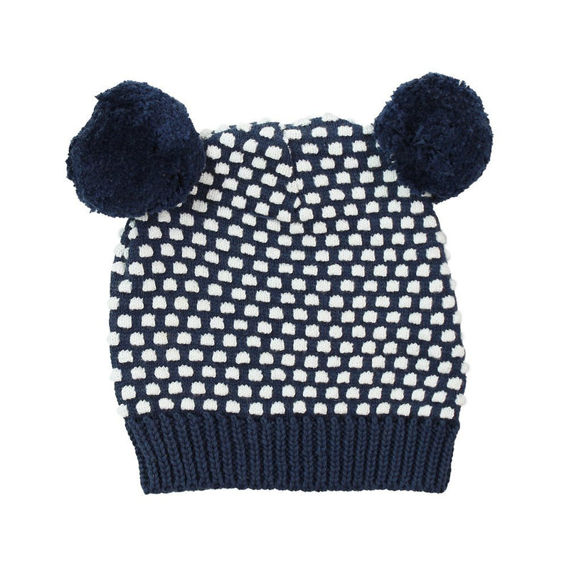 D Lux - Arkie Waffle Knit Pop Pop Hat in Navy