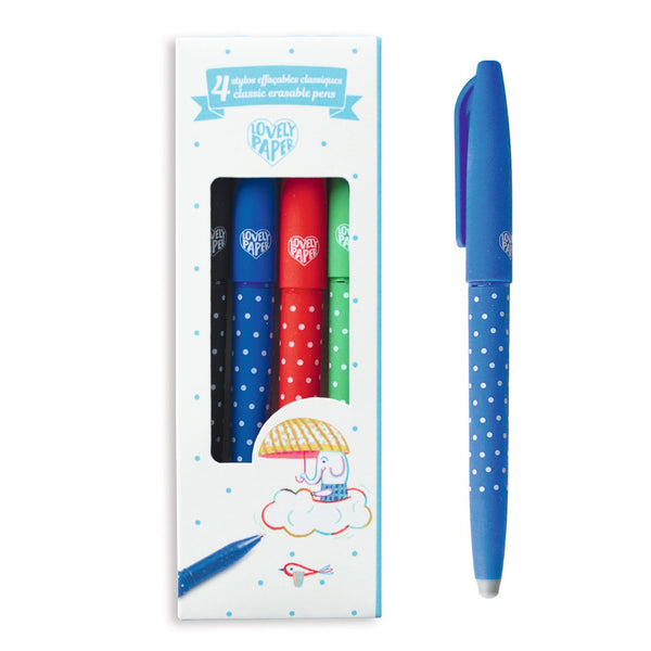 Djeco - 4 Classic Erasable Pens