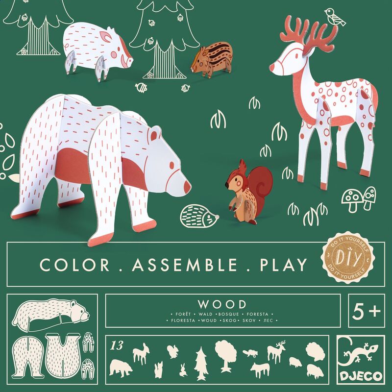 Djeco - Colour Assemble Play, Woodland