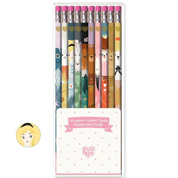 Djeco - Set of 10 Pencils, Lucille