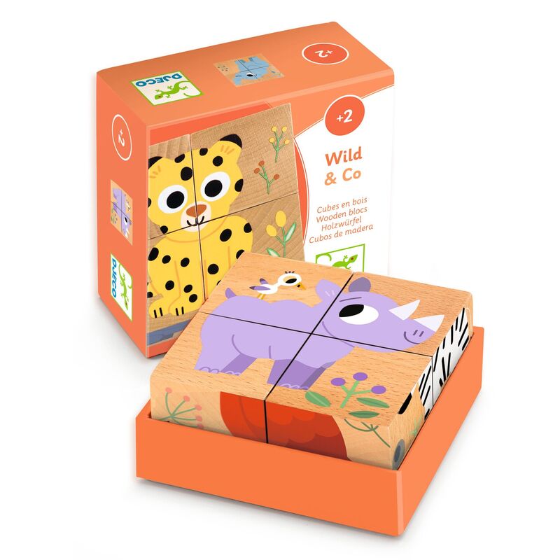 Djeco - Wild & Co Wooden Block Puzzle