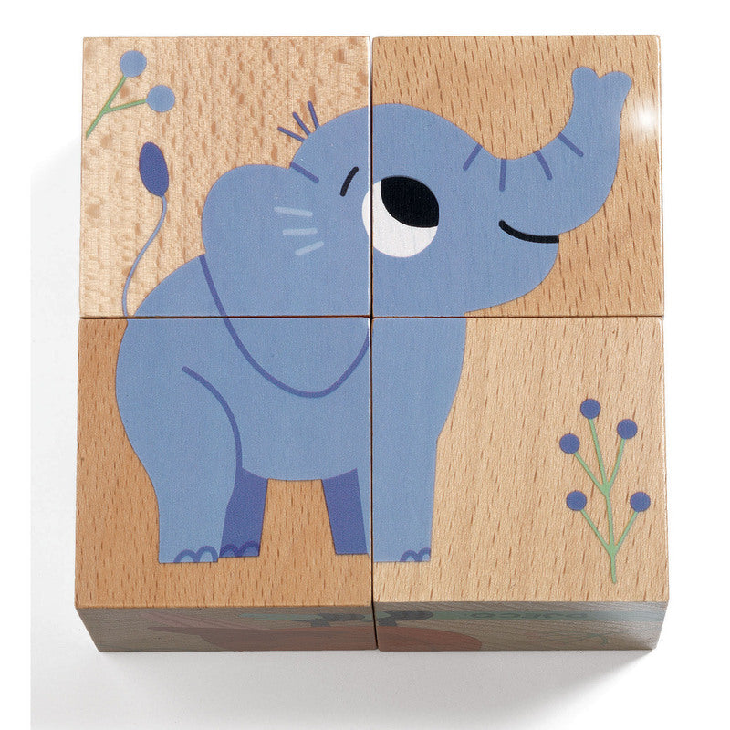 Djeco - Wild & Co Wooden Block Puzzle