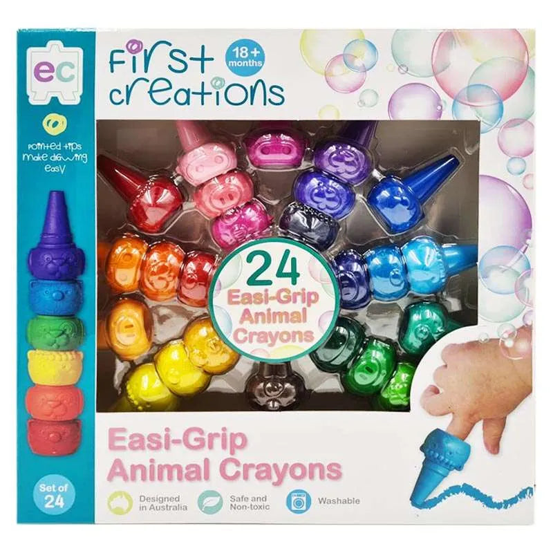 EC - Easi-Grip Animal Crayons 24pk