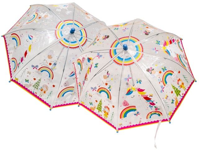 Floss & Rock - Transparent Rainbow Fairy Colour Changing Umbrella