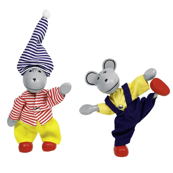 Goki - Lia & Luca Flexible Puppets with clothing