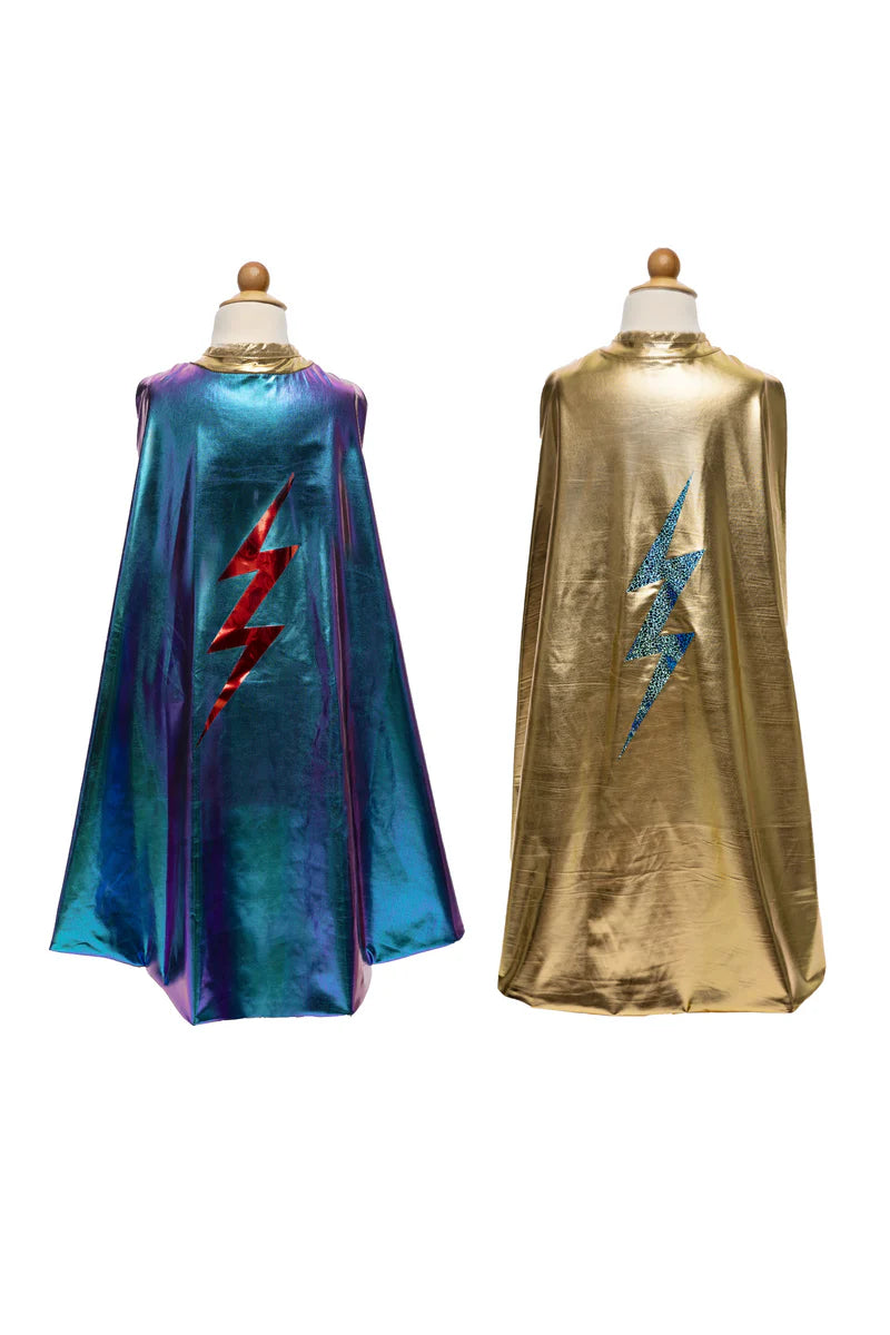 Great Pretenders- Blue Lightning Holographic Reversible Cape 5-6