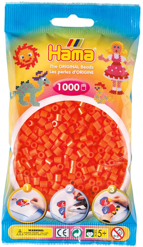 Hama Beads 1000 Pieces Orange