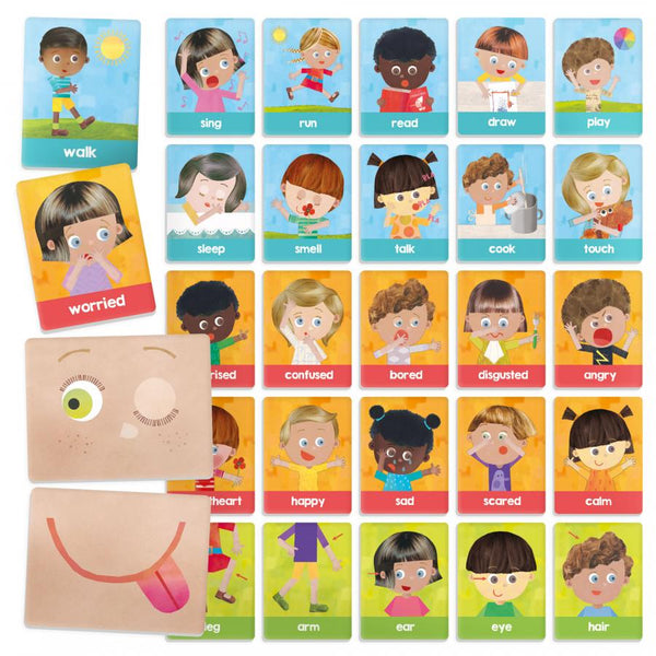 Headu - Emotions and Actions Montessori Flashcards