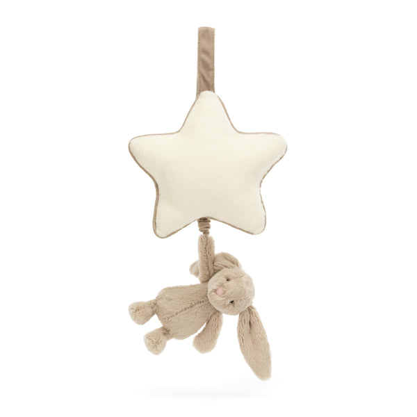 Jellycat - Musical Bashful Beige Bunny and Star