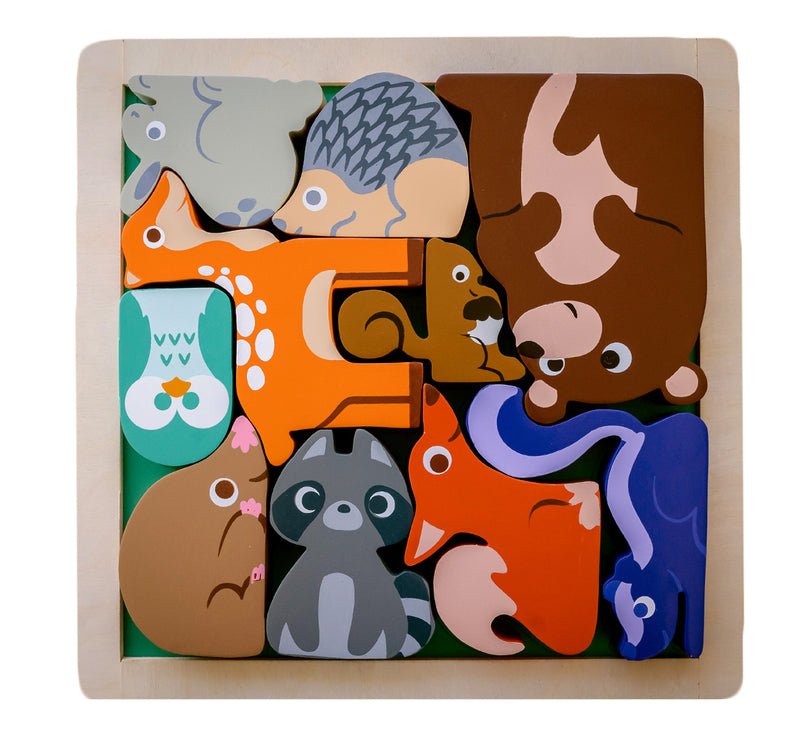 Kiddie Connect - Woodland Animal Chunky Puzzle