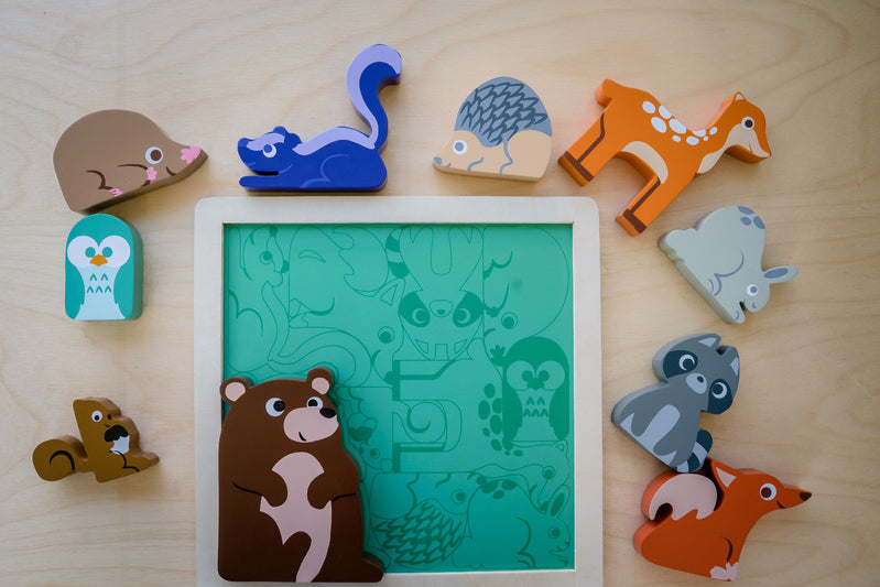 Kiddie Connect - Woodland Animal Chunky Puzzle