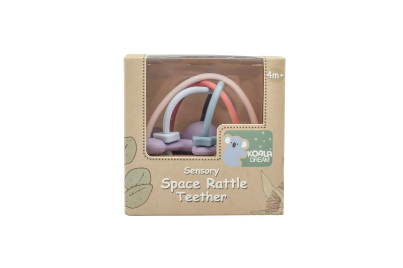 Koala Dream - Sensory Space Rattle Teether, Purple