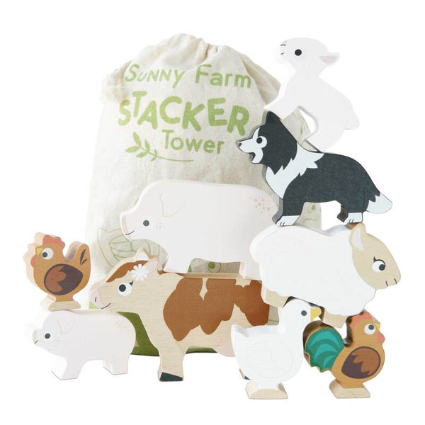 Le Toy Van - Wooden Farm Stacking Animals