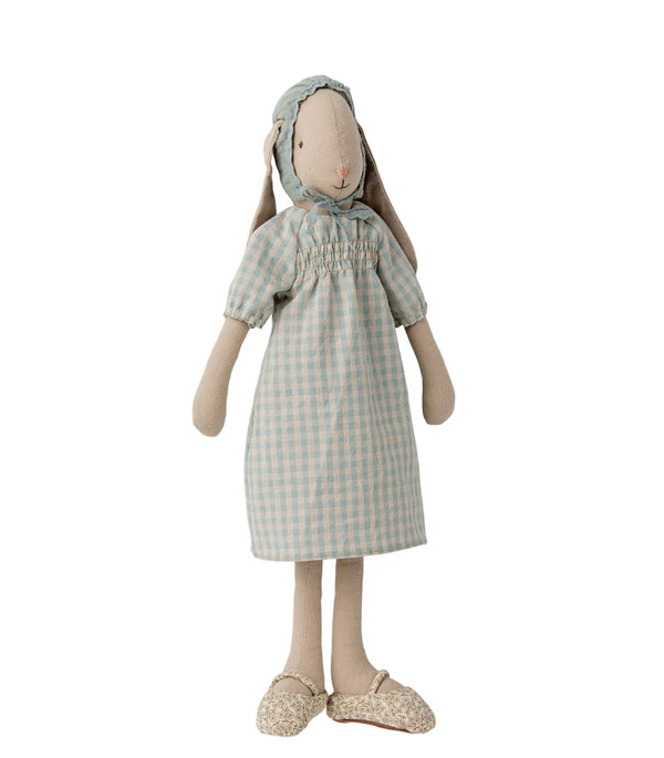 Maileg - Bunny Size 3, Check Dress Blue