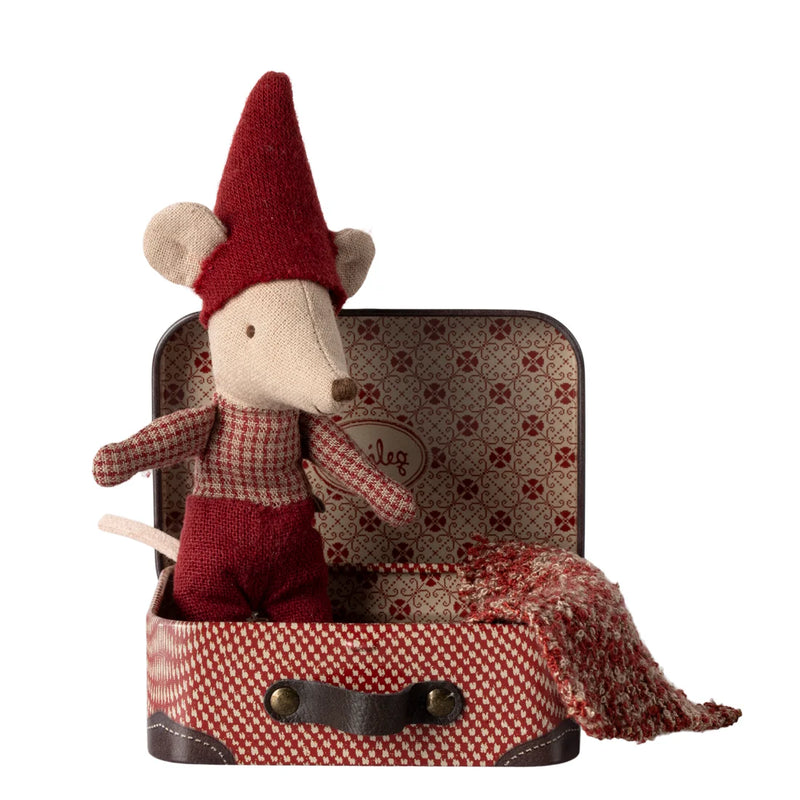 Maileg - Christmas Mouse, Baby in Suitcase