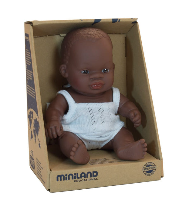 Miniland Baby Doll - Girl 21 cm African