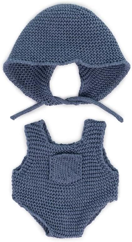 Miniland - Dolls Clothing 21 cm Knitted Romper & Hood