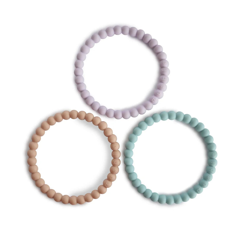 Mushie - Silicone Pearl Teething Bracelets