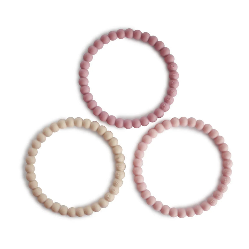 Mushie - Silicone Pearl Teething Bracelets