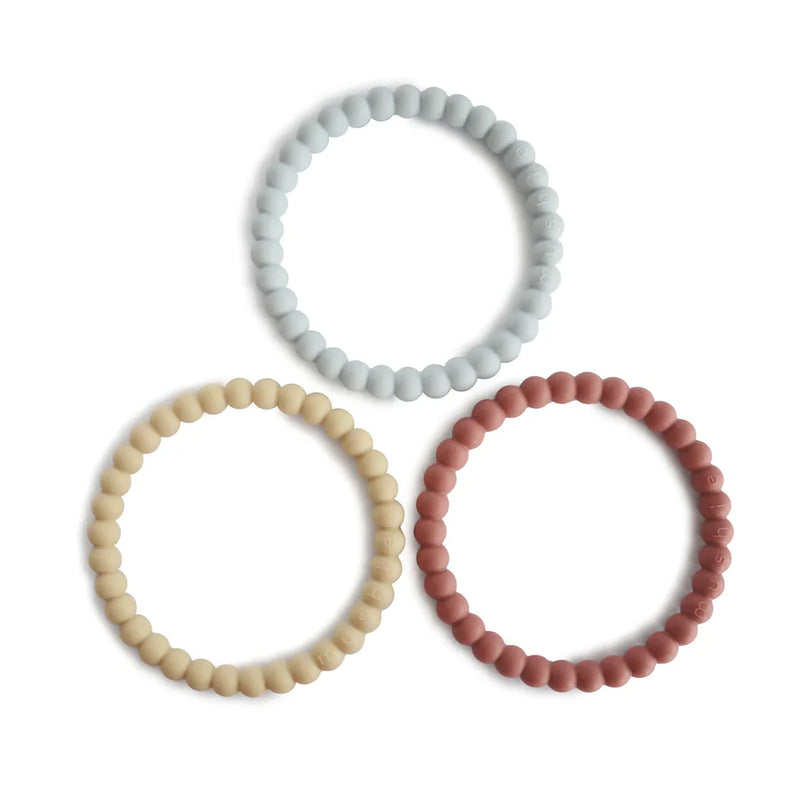 Mushie - Silicone Pearl Teething Bracelets