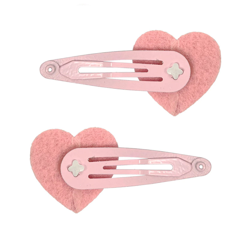 Pink Poppy - Pink Rhinestone Heart Hair Clip