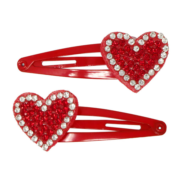 Pink Poppy - Twinkling Heart Snap Hair Clips