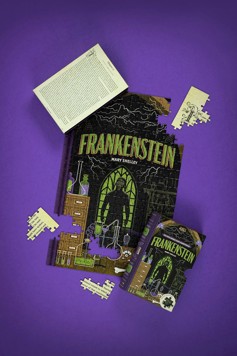 Professor Puzzle - Frankenstein 252-Piece Double-Sided Jigsaw Puzzle