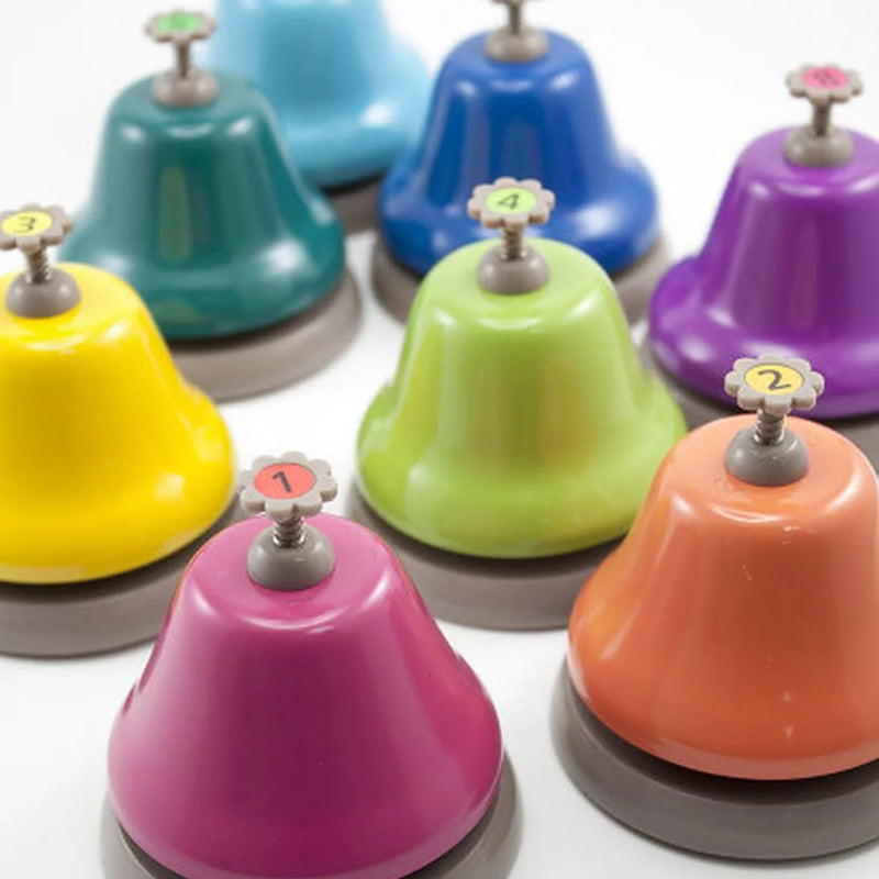 Rainbow Musical Desk Bells - 8 Piece Set