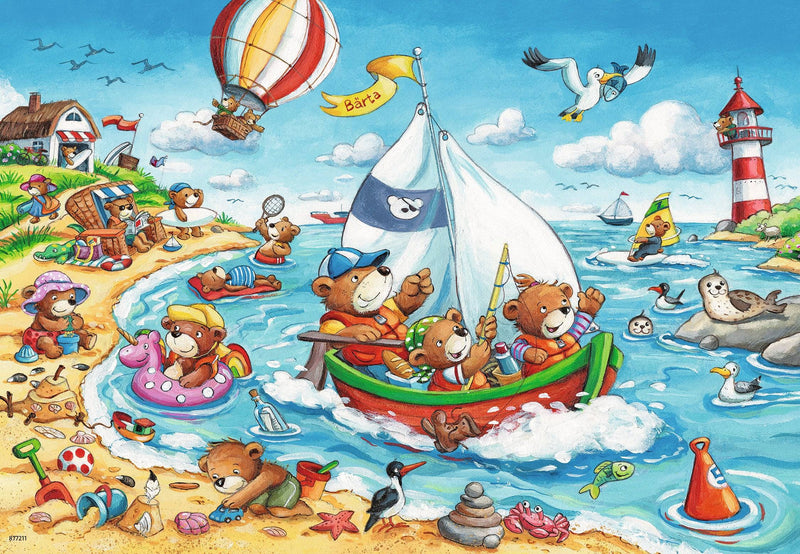 Ravensburger - 2 x 24-Piece Puzzle, Seaside Holiday