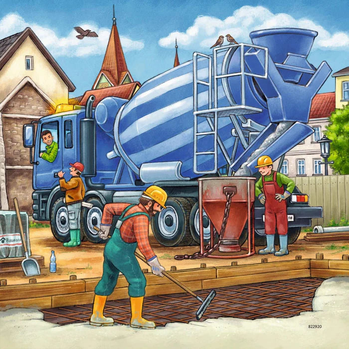 Ravensburger - Large Construction Vehicles, 3 x 49 Piece Jigsaw Puzzles