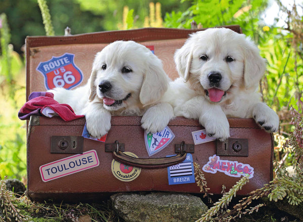 Ravensburger- Traveling Pups Puzzle, 100pc