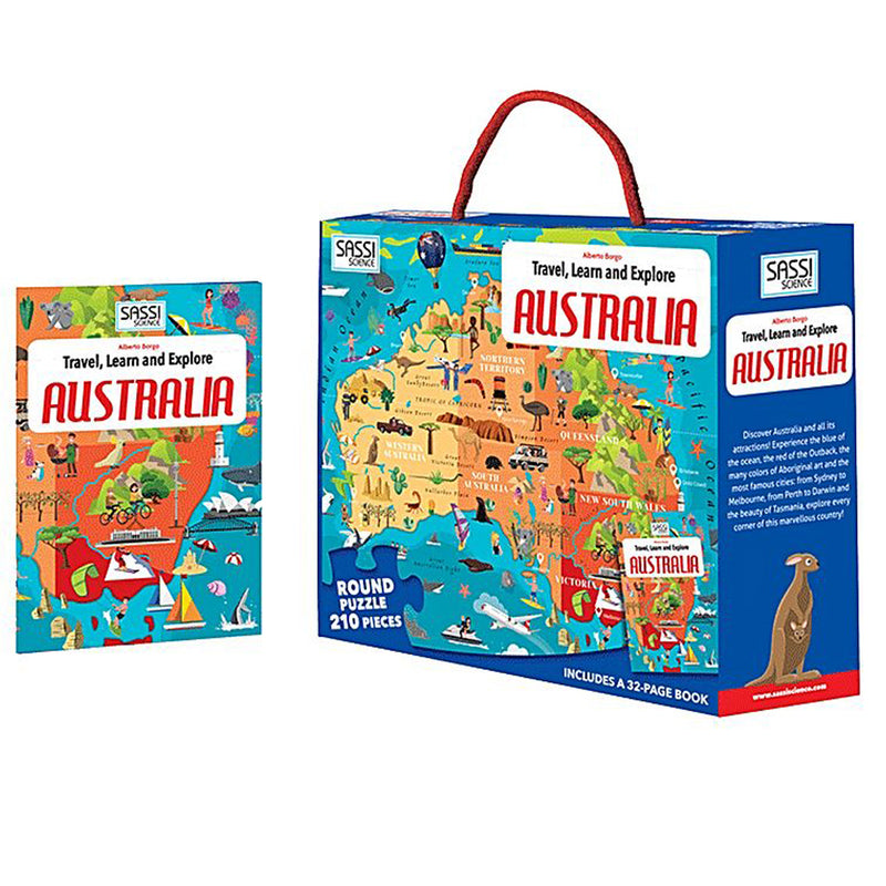 Sassi - Travel Learn Explore Australia Round Puzzle