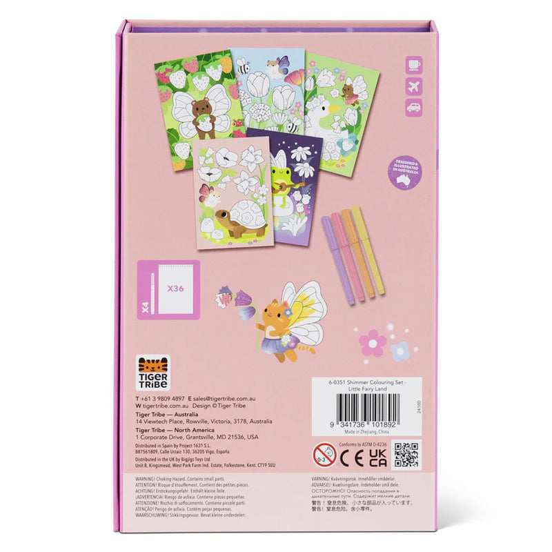 Tiger Tribe - Shimmer Colouring Set, Little Fairy Land