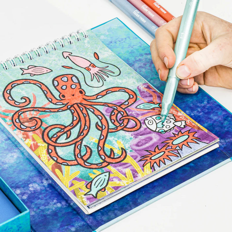 Tiger Tribe - Shimmer Colouring Set, Sea Life