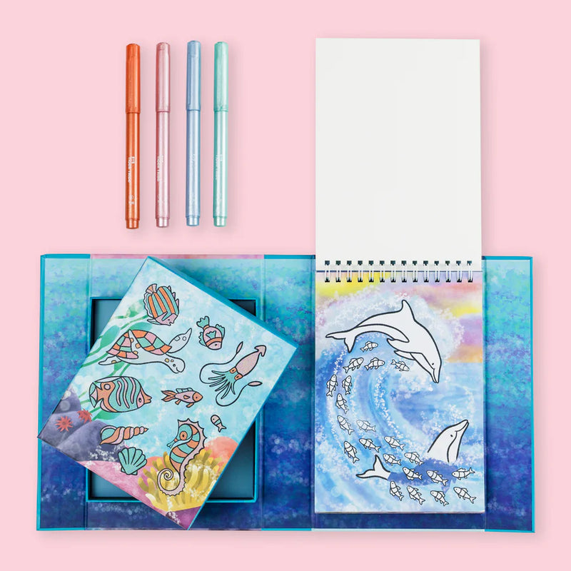 Tiger Tribe - Shimmer Colouring Set, Sea Life