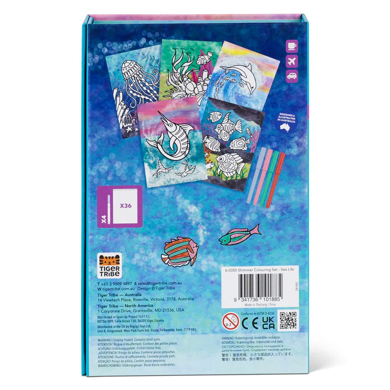 Tiger Tribe - Shimmer Colouring Set, Sea Life