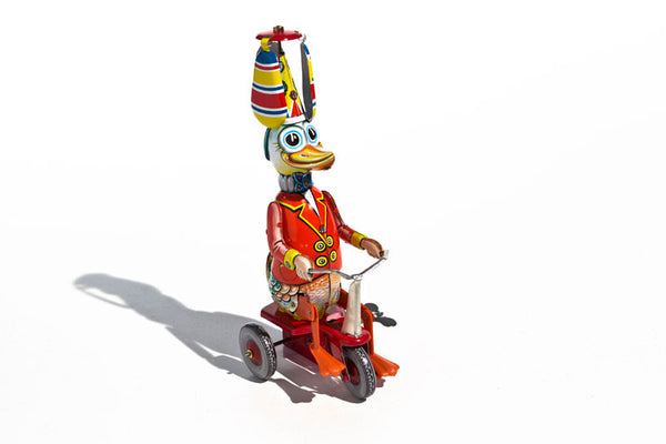 Tin Toys Nurnberger Blechspielzeug Duck Riding Tricycle