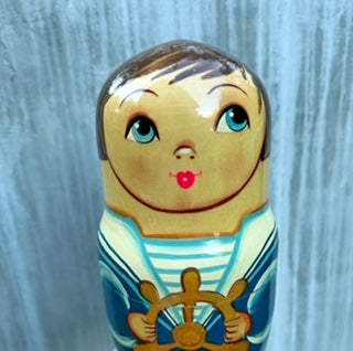 Babushka Small Wooden Sailor design 5 pieces