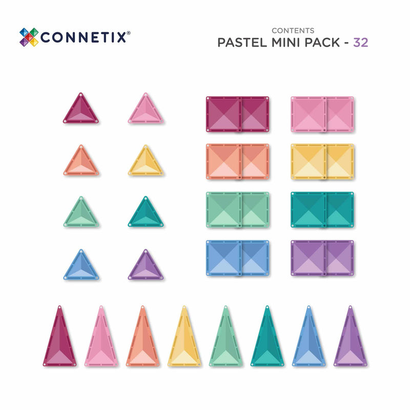 Connetix- Pastel Mini Pack 32 Pieces